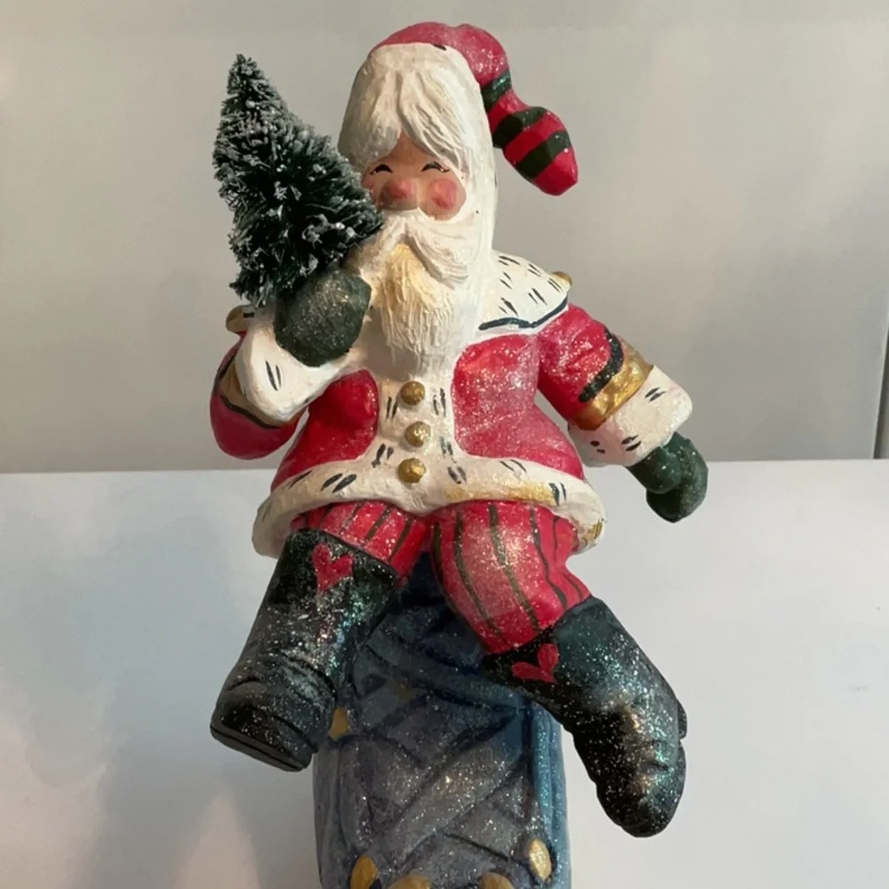 Santa Claus on an Ice Skate Decoration
